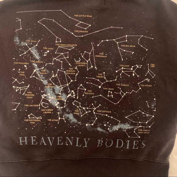 Pacsun constellation cropped zip up - Picture 2 of 4